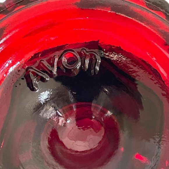 Vintages AVON Cape Cod Ruby Red Glass Creamer 3.5" - Picture 6 of 6
